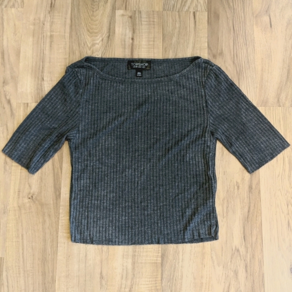 5/$20 *💫 NWOT Topshop 3/4 Sleeve Ribbed Crop Top